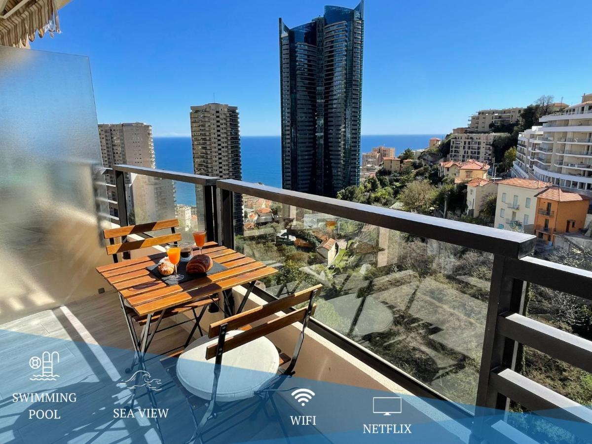 New Studio, Piscine Et Vue Mer • Proche De Monaco Beausoleil Eksteriør bilde